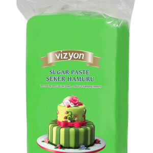 Vizyon Sugar Paste / Fondant 1 kg - Green  معجون سكر فيزيون / فوندان 1 كجم - أخضر