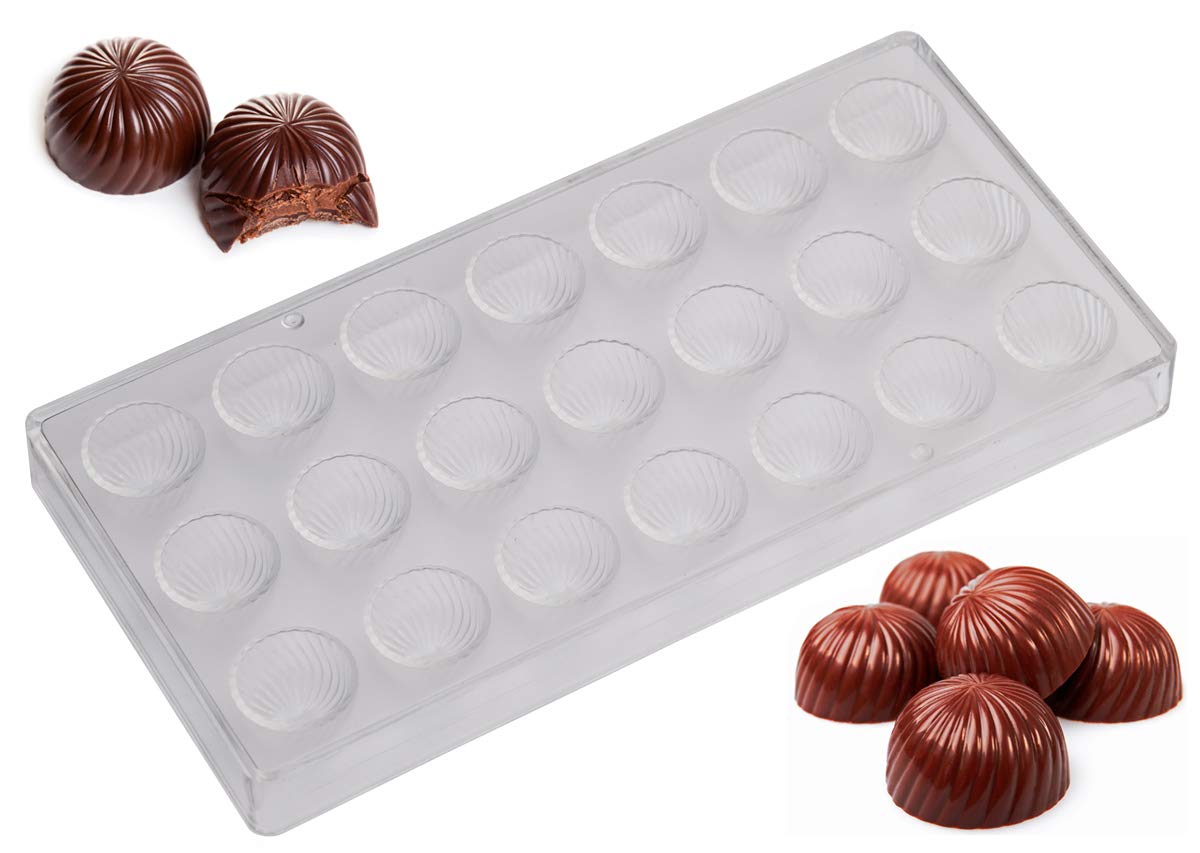 Acrylic Chocolate Mold Truffle Dom 21s قالب شوكولاتة أكريليك تروفل دوم 21 ثانية