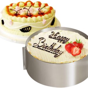 Adjustable stainless steel baking molds Cake Ring  قوالب خبز من الفولاذ المقاوم للصدأ قابلة للتعديل