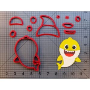 Baby Shark 2 Plastic Cookie Cutter Set - Pinkfong  مجموعة قطاعات البسكويت البلاستيكية بيبي شارك 2 - بينك فونج