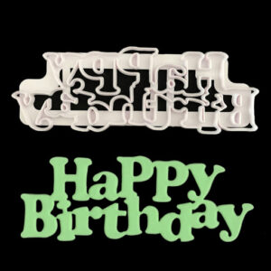 Happy Birthday Plastic Cutter (16.2 x 6.2 cm)  قطاعة بلاستيك عيد ميلاد سعيد (16.2 × 6.2 سم)