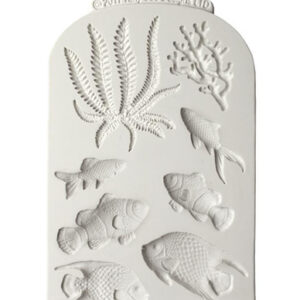 Marine Theme Cake Fondant Mold Seaweed Fish  قالب كعكة الفوندان البحري على شكل أسماك الأعشاب البحرية