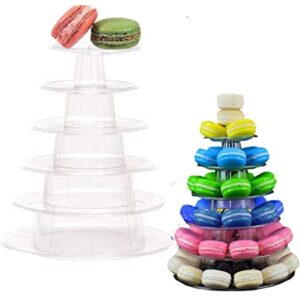 6 Tiers Plastic Macarons Display Racks  6 رفوف عرض ماكارونس بلاستيكية