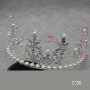 Pearl Crown Cake Topper - SILVER  غلاف كيك بيرل كراون - فضي