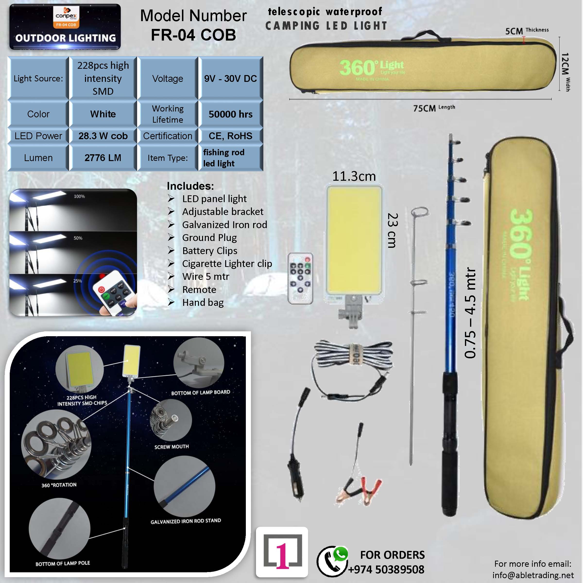 Conpex Camping Light FR04 COB