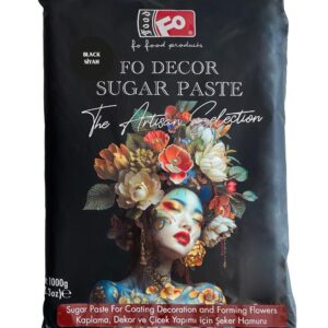 FO Sugar Paste / Fondant 1 kg  - BLACK  عجينة السكر / الفوندان