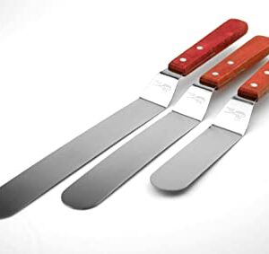 Icing Spatula steel - Wooden handle - Curved  ملعقة فولاذية منحنية