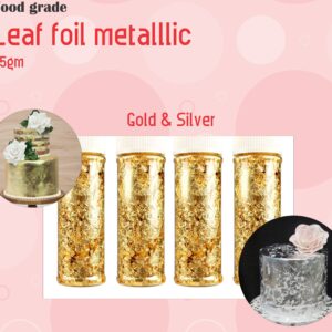 Leaf/flake glitteruse for cake décor  استخدام أوراق الشجر/الرقائق اللامعة لتزيين الكيك
