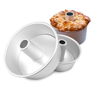 Aluminum Round Hollow Chiffon Cake Mold 8"  قالب كيك شيفون مجوف دائري من الألومنيوم 8 بوصة