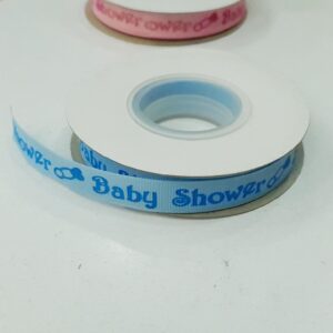 BABY SHOWER Blue Satin Ribbon Roll  لفة شريط الساتان الأزرق لاستحمام الطفل