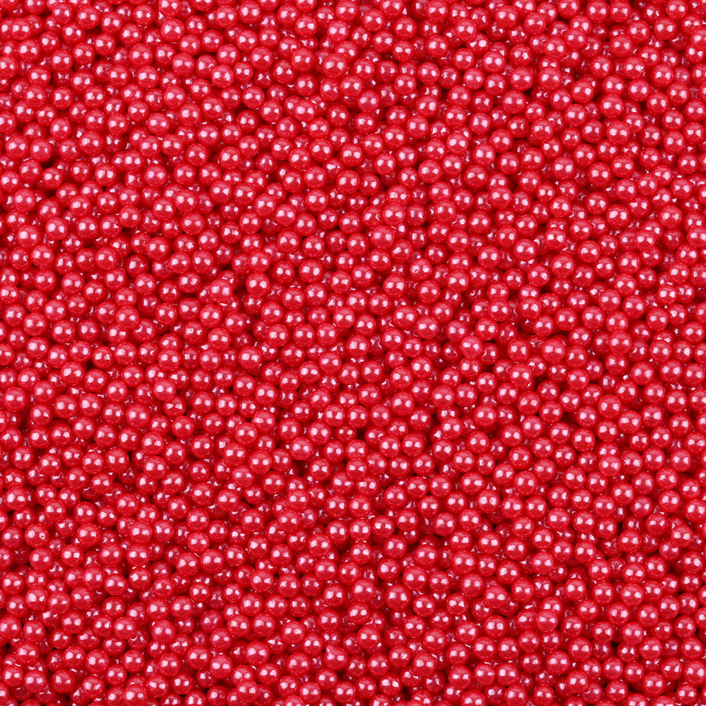 Red Sugar Balls Sprinkles 4mm - 100g رشات كرات السكر الأحمر 4 ملم - 100 جرام