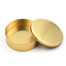 Metallic Cake tin with lid - 5.5 x 2.5 inch  علبة كيك معدنية بغطاء - 5.5 × 2.5 بوصة