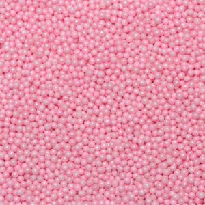 Pink Sugar Ball Sprinkles 4mm - 100g  رشات كرات السكر الوردية 4 ملم - 100 جرام