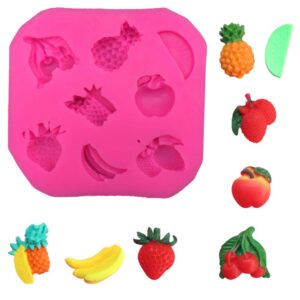 8 cavity Fruit Shaped Silicon Mold  قالب سيليكون على شكل فاكهة مكون من 8 تجاويف