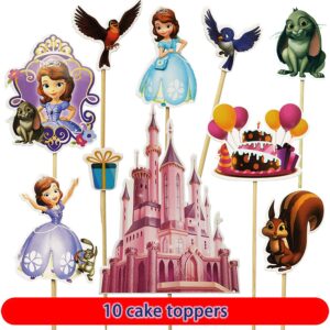 Sofia Cake Topper 10 pcs set  طقم صوفيا لتزيين الكيك 10 قطع