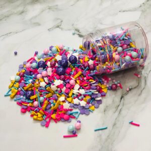 Mixed Sugar Sprinkles (Blue Purple)- 100g  رشات سكر مشكلة (أزرق بنفسجي)- 100 جرام