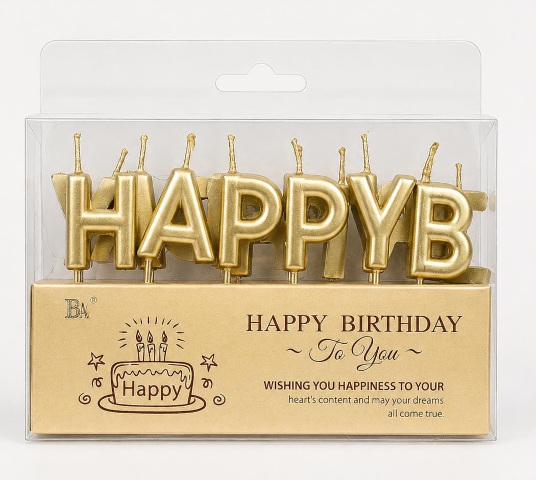 Happy Birthday Letter candles