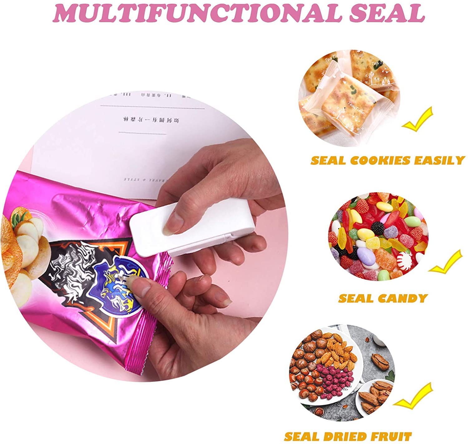 Handheld Mini Plastic Bag Sealer ماكينة غلق الأكياس البلاستيكية الصغيرة المحمولة باليد