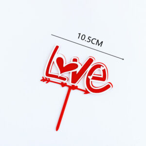 Love Red Acrylic Topper  غلاف أكريليك أحمر من Love