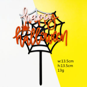 HAPPY HALLOWEEN Acryllic Cake Topper - 1  غلاف كعكة أكريليك من HAPPY HALLOWEEN - 1