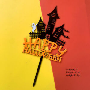 HAPPY HALLOWEEN Acryllic Cake Topper - 4  غلاف كعكة أكريليك من HAPPY HALLOWEEN - 4