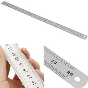 50cm/20'' Stainless Steel Straight Ruler Double Sided Scale  50 سنتيمتر/20 ''الفولاذ المقاوم للصدأ مسطرة مستقيمة مقياس مزدوج الوجهين