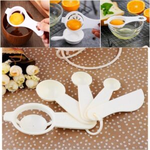 Egg Strainer measuring spoon and butter cutter 5 pc set  طقم ملعقة قياس ومصفاة بيض وقطاعة زبدة 5 قطع
