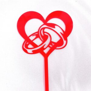 Heart Rings Acrylic Topper  حلقات القلب الاكريليك توبر