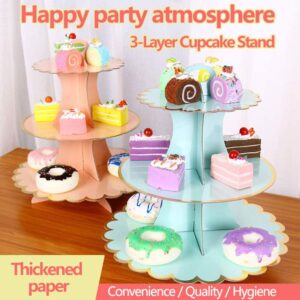 Muffin Display Stand Disposable 3tier 30cm / 24cm / 18cm  حامل عرض الكعك القابل للتصرف 3 طبقات 30 سم / 24 سم / 18 سم
